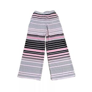 New York & Company Womens Pants Size 14 Black Striped Wide Leg High Rise Pockets